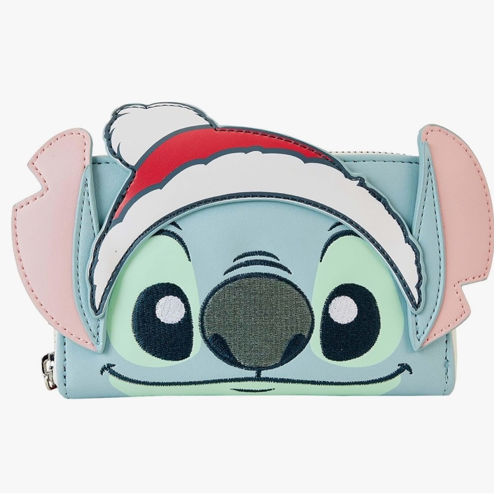 Disney: Lilo & Stitch - Stitch Holiday Snow Angel Glitter Zip Around Wallet